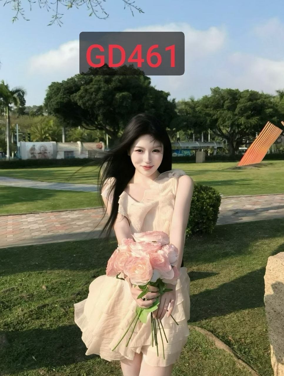 GD461 清纯 女大 御姐脸 黑长直 冷白皮