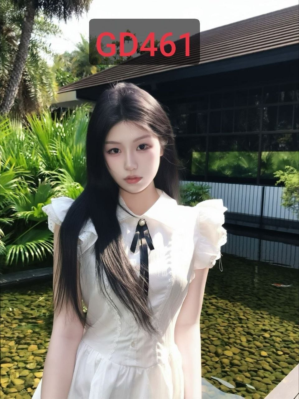 GD461 清纯 女大 御姐脸 黑长直 冷白皮