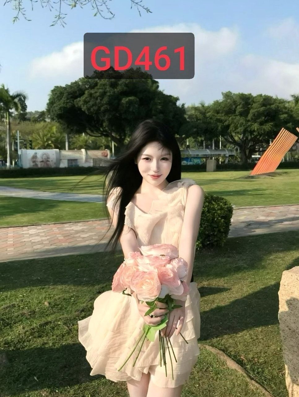 GD461 清纯 女大 御姐脸 黑长直 冷白皮
