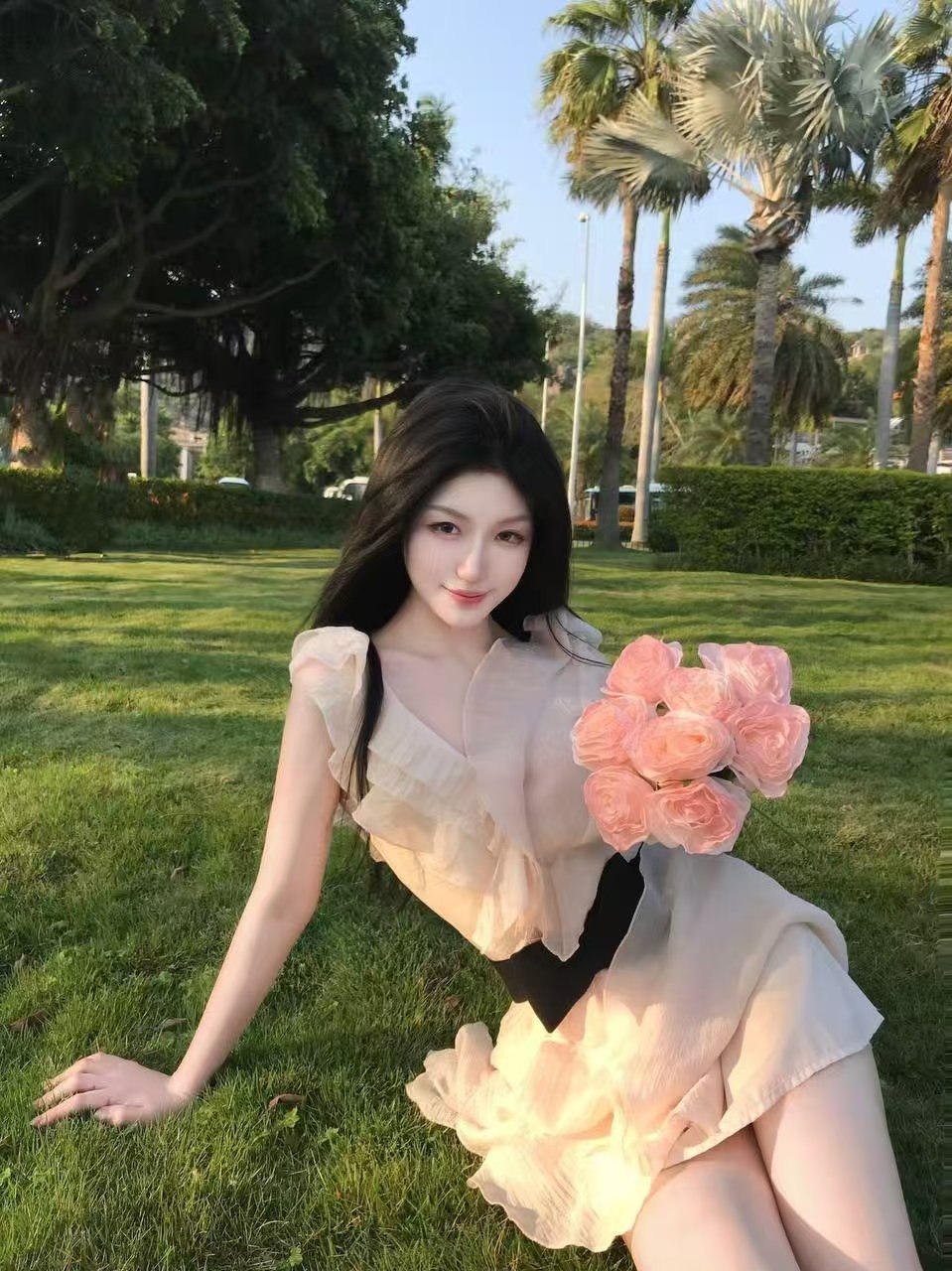 GD461 清纯 女大 御姐脸 黑长直 冷白皮