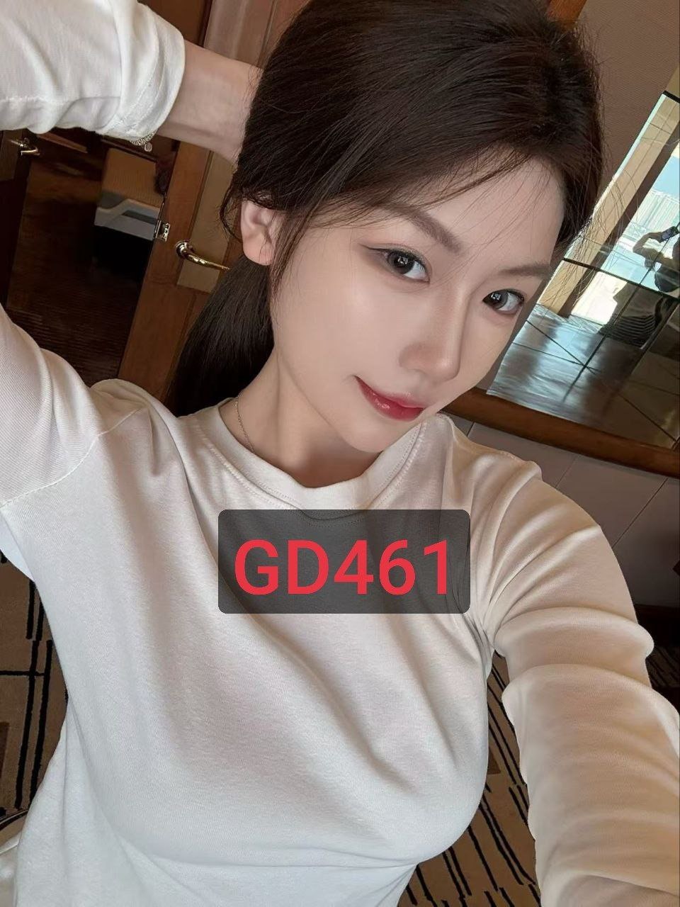 GD461 清纯 女大 御姐脸 黑长直 冷白皮